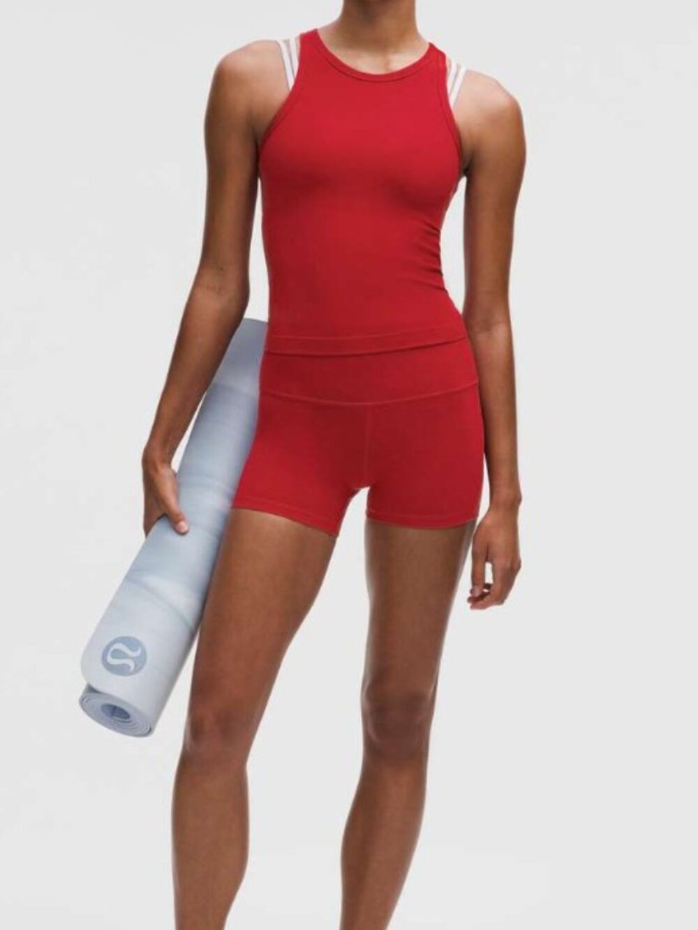 Lululemon 'Dark Red' Align 4in Shorts - Size 14